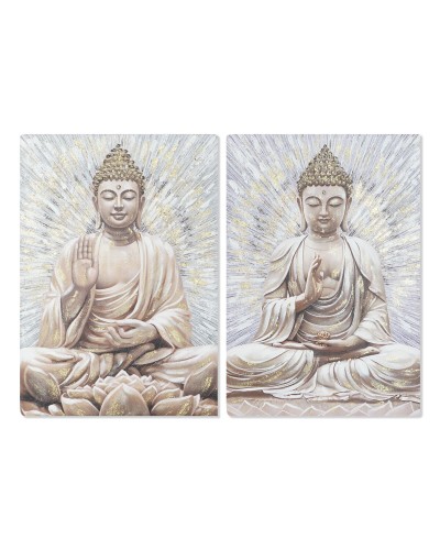 Quadro Home ESPRIT Buddha Orientale 70 x 3 x 100 cm (2 Unità)