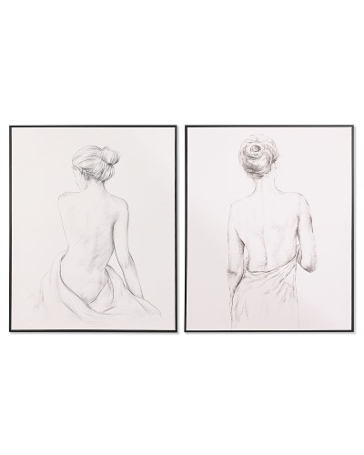 Painting Home ESPRIT Lady Modern 82,3 x 4,5 x 102,3 cm (2 Units)