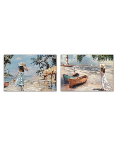 Cadre Home ESPRIT méditerranéen 70 x 3 x 100 cm (2 Unités)