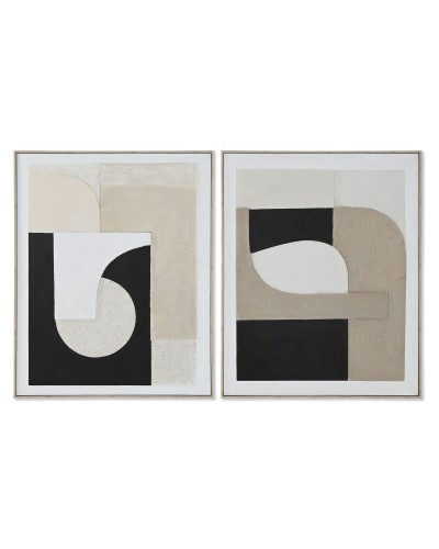 Bild Home ESPRIT Braun Schwarz abstrakt Urban 82 x 3,8 x 102 cm (2 Stück)