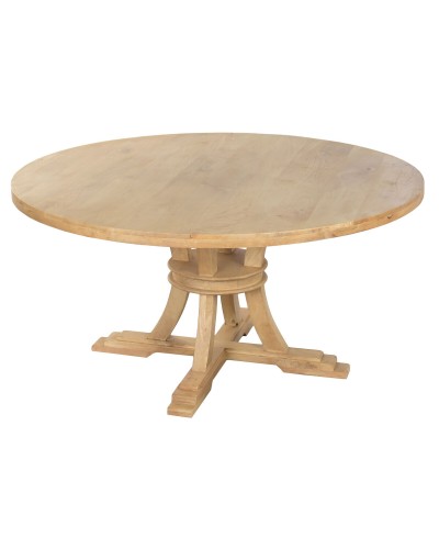 Table de Salle à Manger Home ESPRIT Naturel Bois 150 x 150 x 76 cm