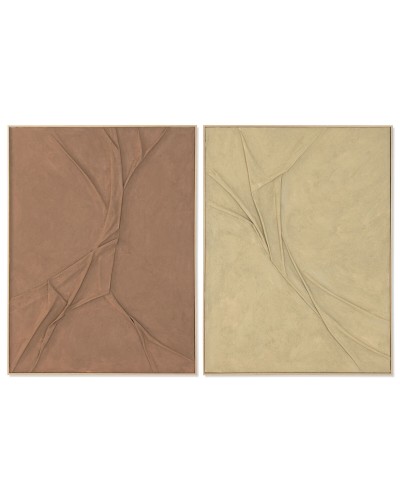 Cadre Home ESPRIT Moutarde Terre cuite Moderne 90 x 4,5 x 120 cm (2 Unités)