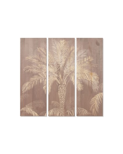 Quadro Home ESPRIT Marrone Palme Coloniale 40 X 3,6 X 120 CM (3 Pezzi)