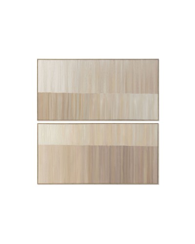 Schilderij Home ESPRIT Wit Beige Modern Stads 142,5 X 4,5 X 72,5 CM (2 Stuks)