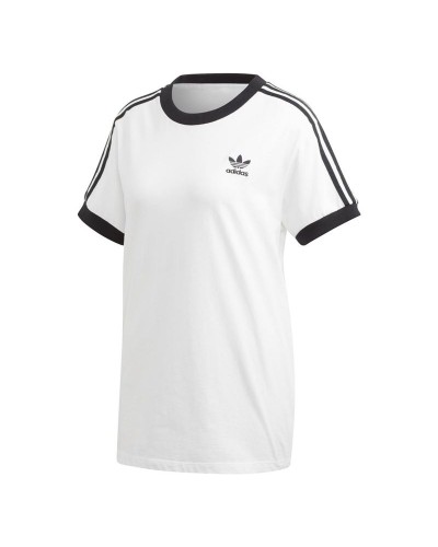Naisten T-paita Adidas 3 Stripes Valkoinen