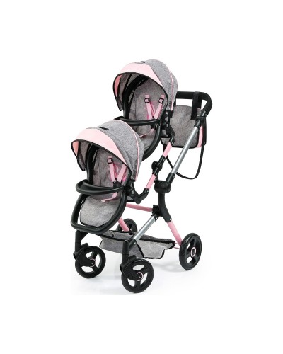 Poussette pour poupées Reig Gris 81 cm Jumeler