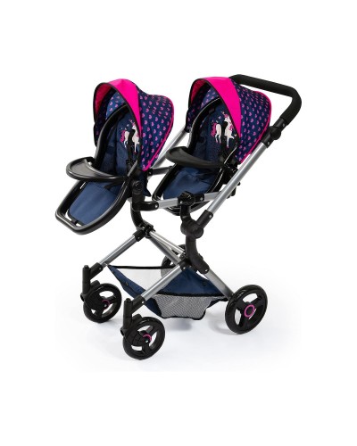 Doll Stroller Reig Blue Twinned