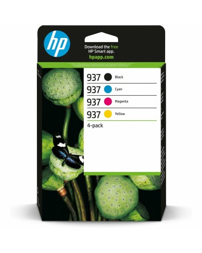 Confezione con inchiostro e carta fotografica HP A4 (4 Unità)