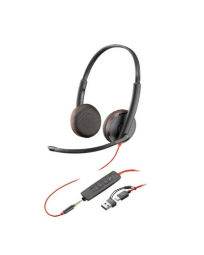 Kopfhörer mit Mikrofon HP Blackwire 3225 Schwarz