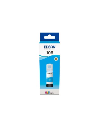 Compatibele inktcartridge Epson 106 EcoTank Cyan ink bottle 70 ml Cyaan
