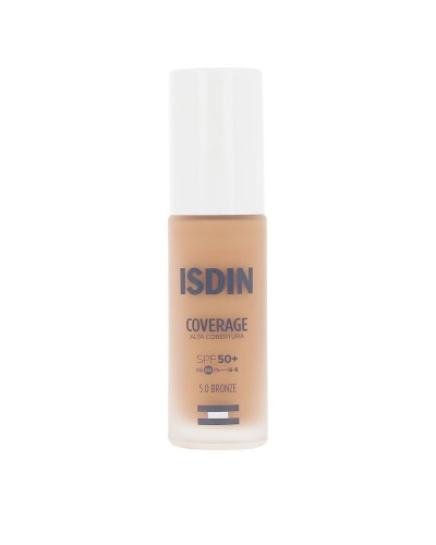 Nestemäinen meikin pohjustusaine Isdin COVERAGE Nº 5.0 Bronze Spf 50 30 g