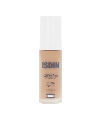 Flytande makeupbas Isdin COVERAGE Nº 4.0 Golden Spf 50 30 g