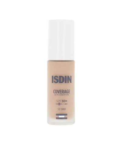 Base de Maquillaje Fluida Isdin COVERAGE Nº 3.0 Sand Spf 50 30 g