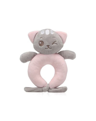 Sonajero Gato 16 cm Rosa