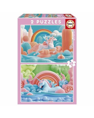 Puzzle Educa Magic Unicorns 48 Pièces (2 Unités)