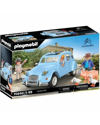 Jeu de Véhicules Playmobil Citroen 2CV 70646 Voiture Bleu 57 Pièces