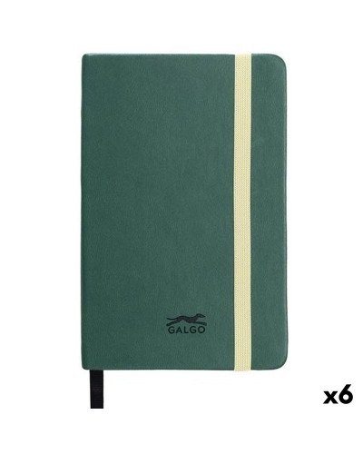 Carnet de Notes Galgo Vert foncé A6 (6 Unités)