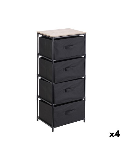 Cassettiera Confortime Marrone Nero 40 x 30 x 90 cm (4 Unità)