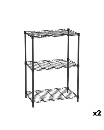 Scaffale MobleKit Nero Metallo 56 x 35 x 82 cm (2 Unità)