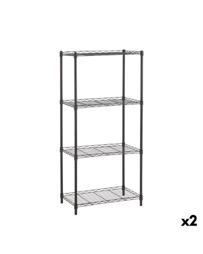 Regal MobleKit Schwarz Metall 56 x 35 x 120 cm (2 Stück)