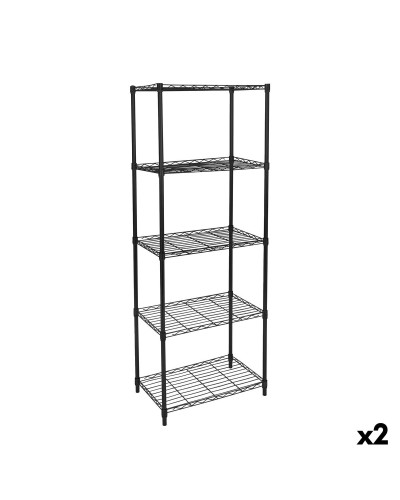 Planken MobleKit Zwart Metaal 56 x 35 x 158 cm (2 Stuks)