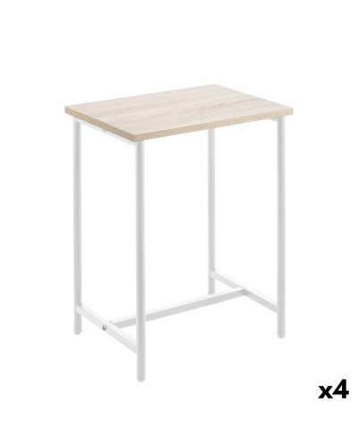 Sidobord MobleKit Vit Brun 40 x 30 x 50 cm Metall Trä MDF (4 antal)