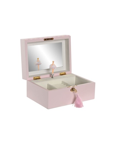 Smyckeskrin Home ESPRIT Rosa Trä Speglar