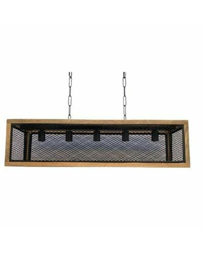 Lámpara de Techo DKD Home Decor Hierro Madera de mango 50 W 100 x 25 x 25 cm