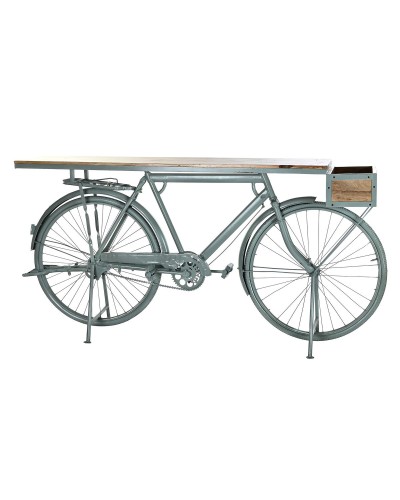 Console DKD Home Decor Blauw Ijzer Mangohout (195 x 40 x 91 cm)