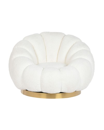 Fåtölj Home ESPRIT Vit Metall 98 x 97 x 69 cm