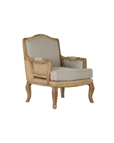 Siège Home ESPRIT Blanc Naturel Bois de manguier 72 x 80 x 95 cm