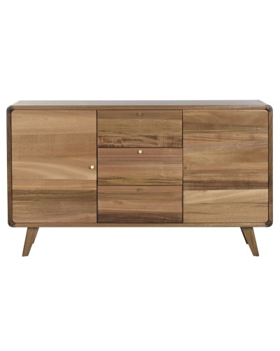 Aparador Home ESPRIT Metal Acacia 124 X 32 X 73 CM