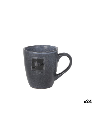 Tazza Mug La Mediterránea Nebula Grigio 90 ml Ceramica (24 Unità)