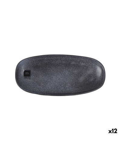 Teglia da Cucina La Mediterránea Nebula Grigio Ceramica Ovale 25,7 x 11,8 cm (12 Unità)