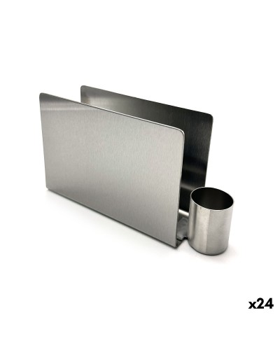 Portatovagliolo My Bar Argentato Acciaio 16,2 x 4,5 x 9 cm (24 Unità)