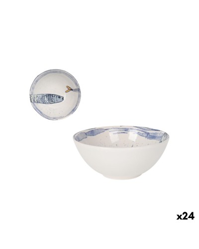 Bol La Mediterránea Peixe 2.0 Multicolor Cerámica (24 Unidades)