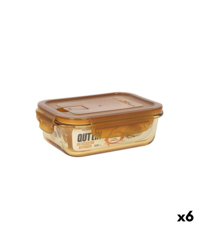Porta pranzo Quttin Ambare Rettangolare 600 ml (6 Unità)