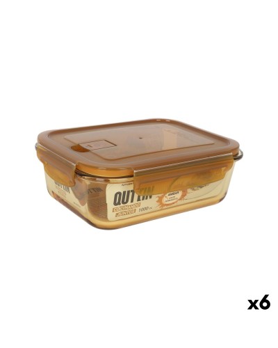 Fiambrera Quttin Ambare Rectangular 1L (6 Unidades)