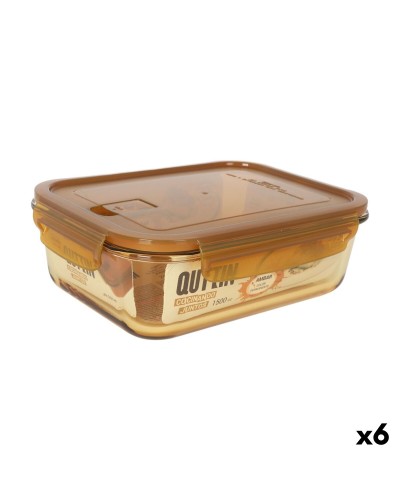 Porta pranzo Quttin Ambare Rettangolare 1,5 L (6 Unità)