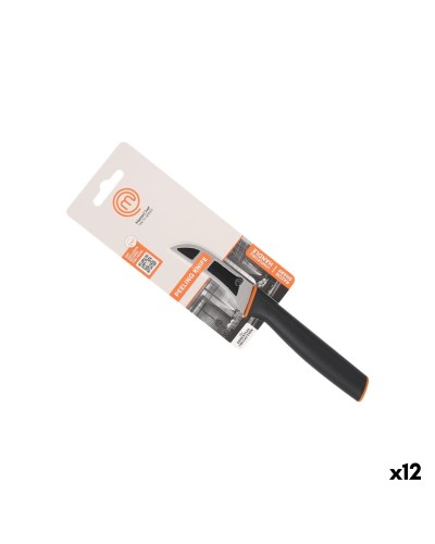 Eplucheur MasterChef Noir Argenté Acier inoxydable 7,5 cm (12 Unités)