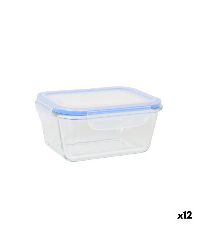 Lunchlåda Quttin Blå Transparent Rektangulär 470 ml (12 antal)