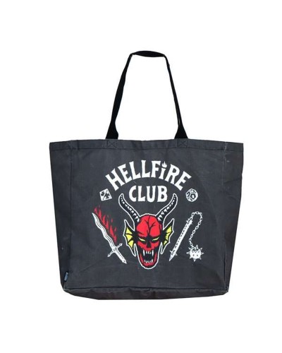 Bolsa de Compras Stranger Things Negro 48 x 43 x 17 cm