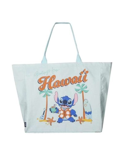 Shopping Bag Stitch Turquoise 48 x 43 x 17 cm