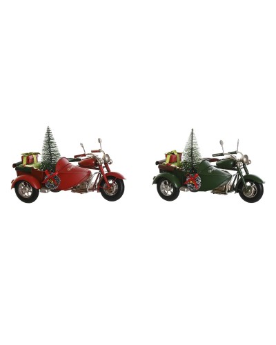 Kerstversiering DKD Home Decor Rood Groen 19 x 14 x 13 cm (2 Stuks)