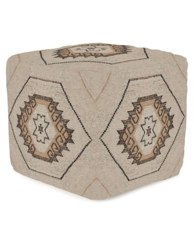 Fotpall Home ESPRIT Brun Naturell 45 x 45 x 45 cm