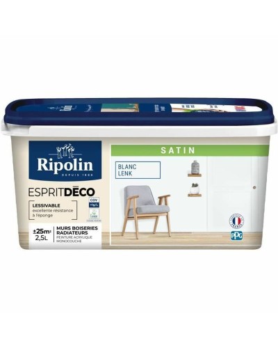 Peinture d'Apprêt Ripolin Blanc Satiné 2,5 L