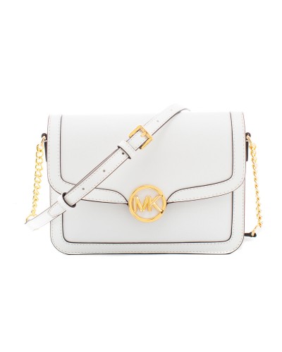 Axelväska Michael Kors Leida Vit 23 x 16 x 7 cm