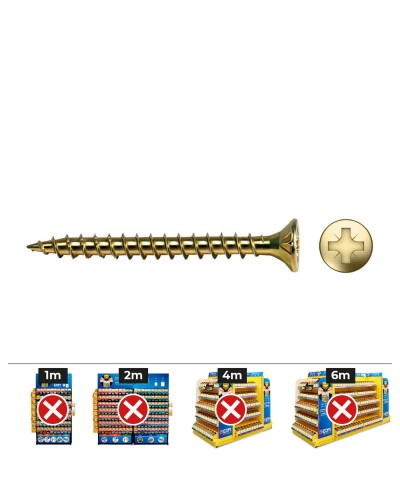 Låda med skruvar CELO VLOX Bikromaterad Ø 2,5 x 15 mm Full rulle (1000 Unidades)