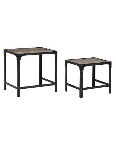 Table basse ESPRIT Naturel, Lot de 2 (48 x 36 x 45 cm)
