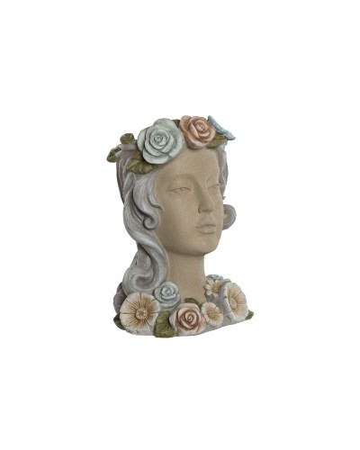 Vase ESPRIT en Magnésie Crème - Multicolore - 32 x 30 x 48 cm
